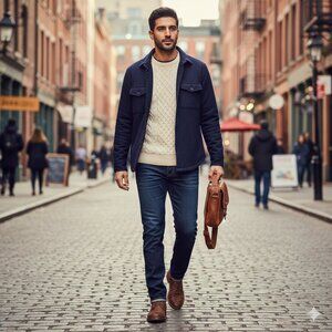 Bonobos The Sherpa Shacket – Navy Blue